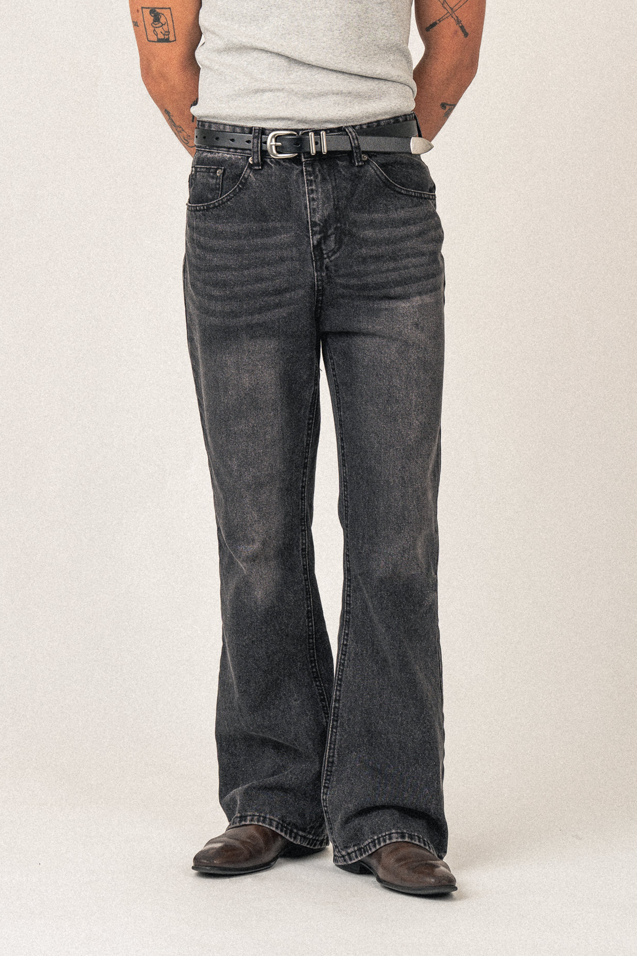 Bootcut Denim Jeans | Charcoal