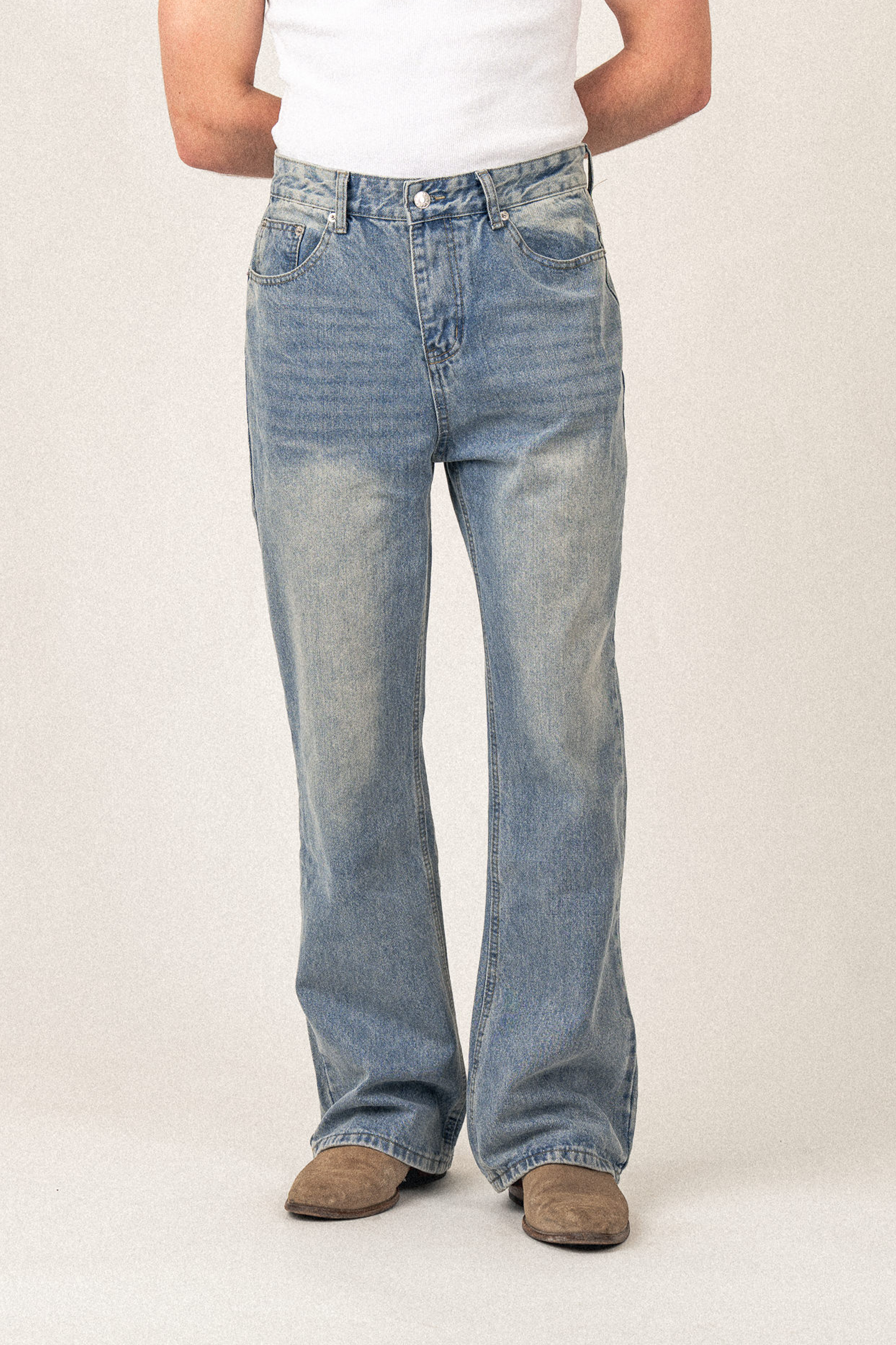 Bootcut Denim Jeans | Light Blue