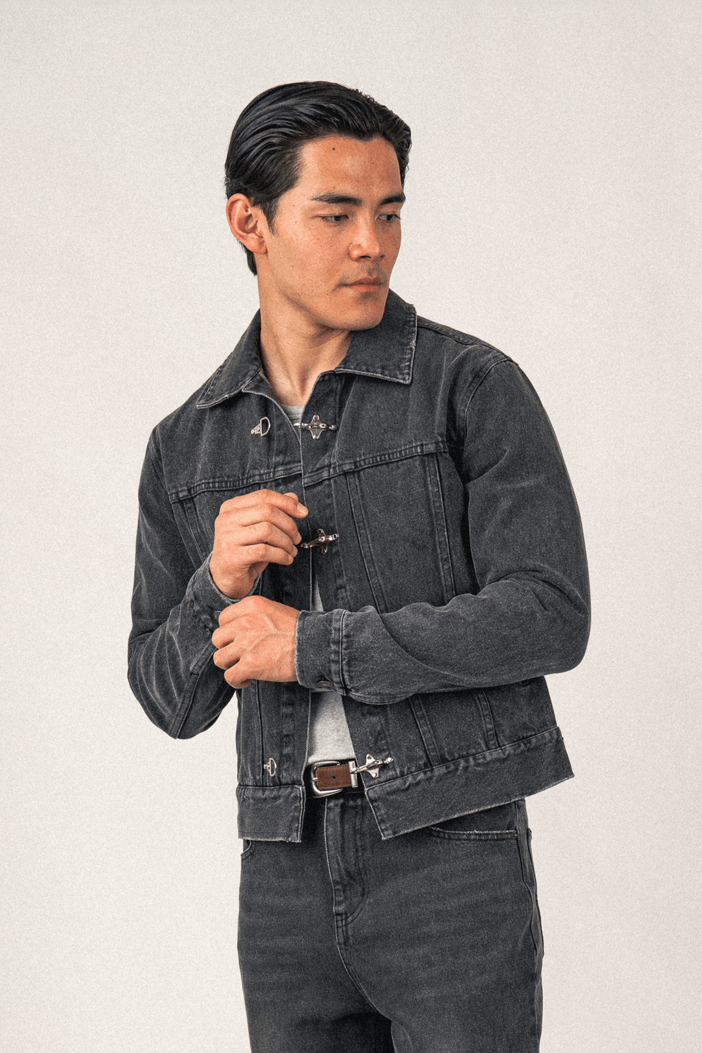 Denim Fireman Jacket | Charcoal - Anovair