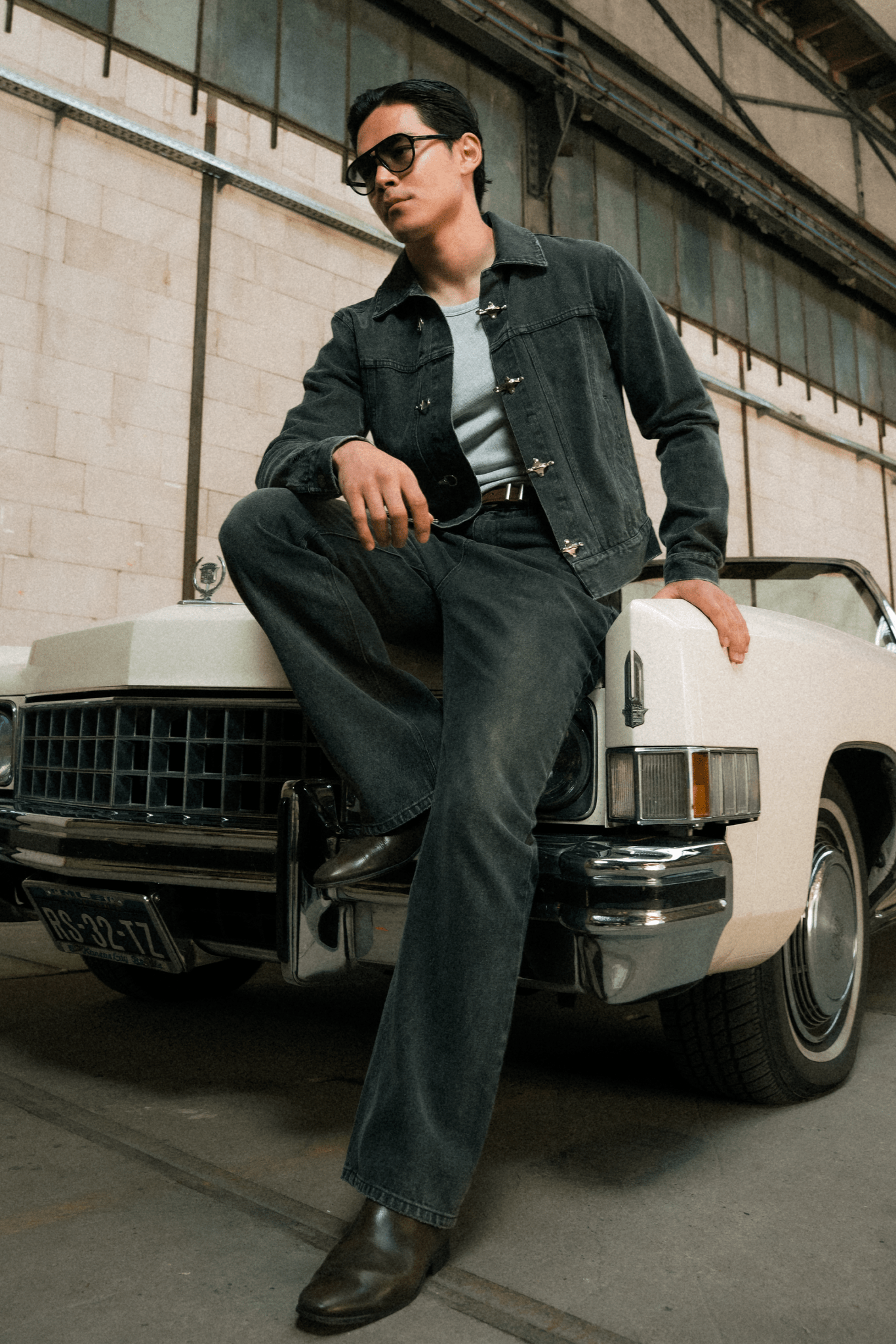 Denim Fireman Jacket | Charcoal - Anovair