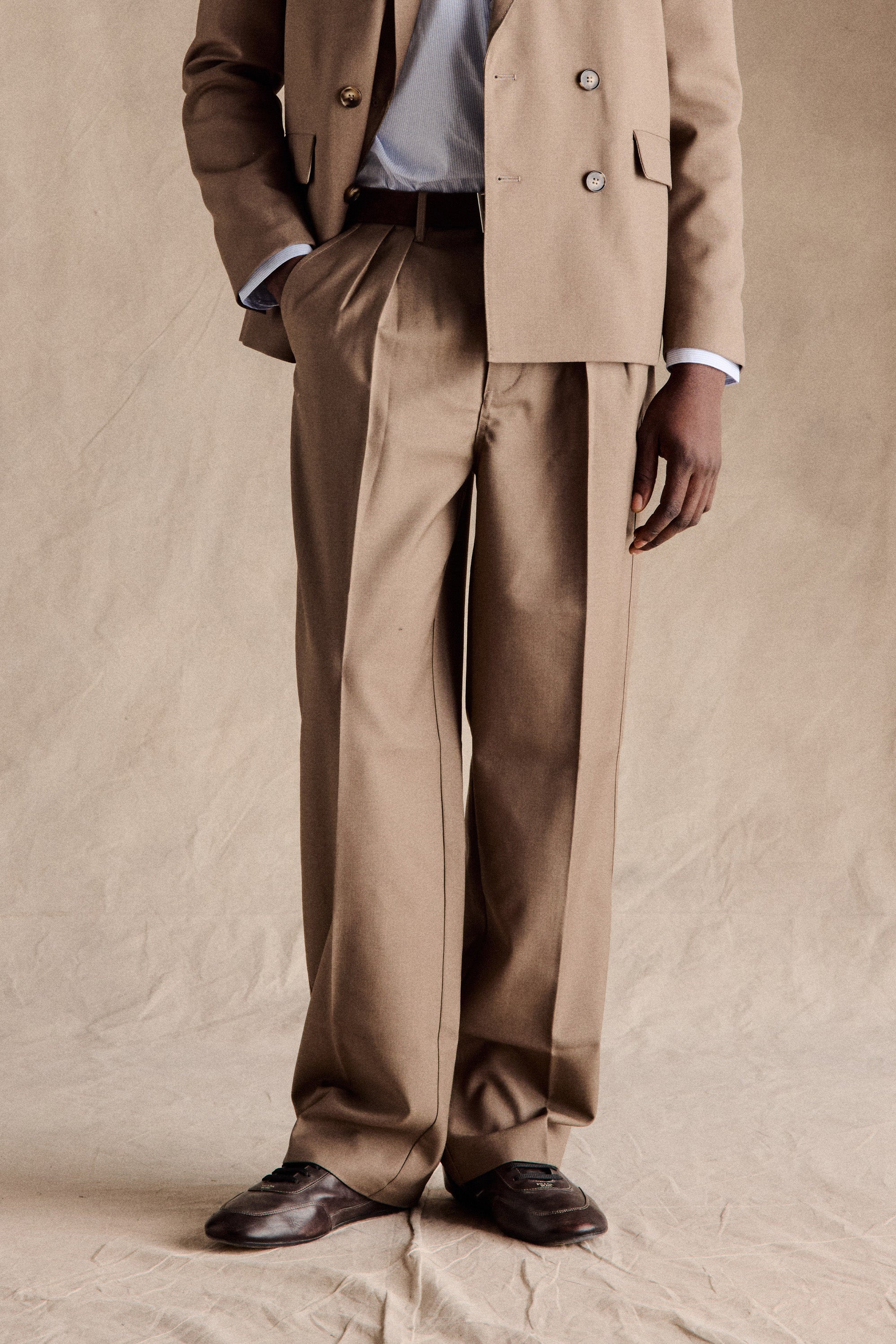 Manhattan Pleated Trousers | Light Brown Manhattan Pleated Trousers | Light Brown